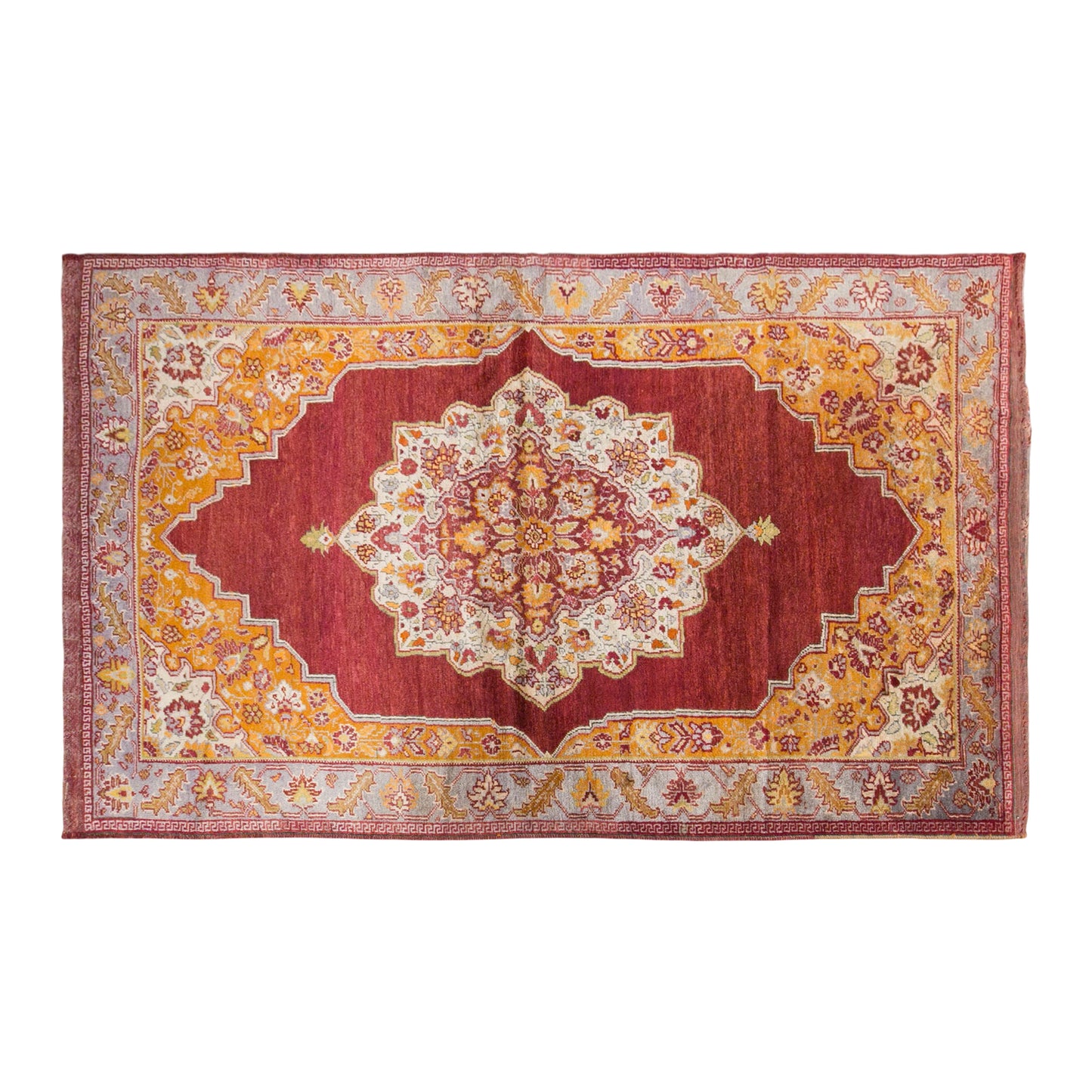 Vintage Karapinar Konya Rug, 132 × 205 cm / 4.3 x 6.7 ft Handmade Wool Rug
