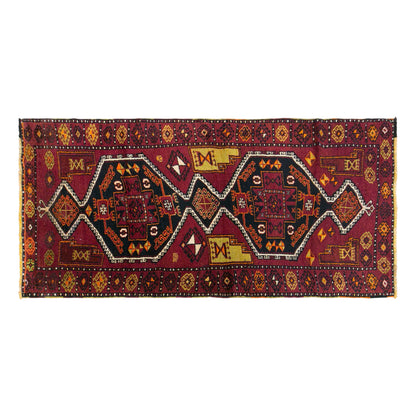 Vintage Malatya Adiyaman Kurdish Rug, 105 × 245 cm / 3.4 x 8 ft Handmade Wool Rug