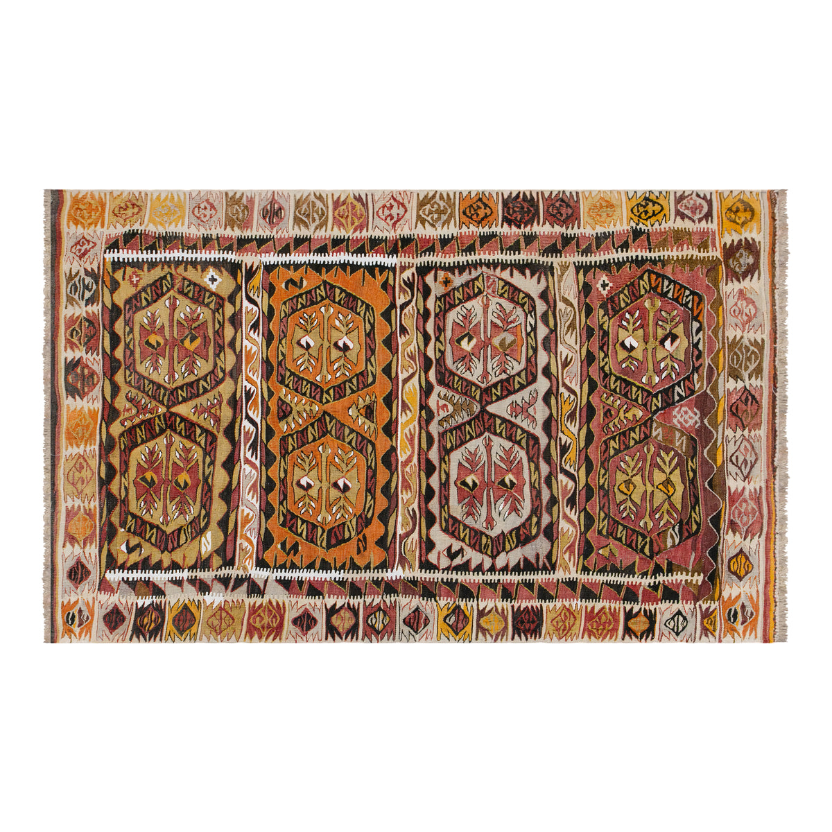 Vintage Konya Kilim, 120 x 175 cm / 3.9 x 5.7 feet