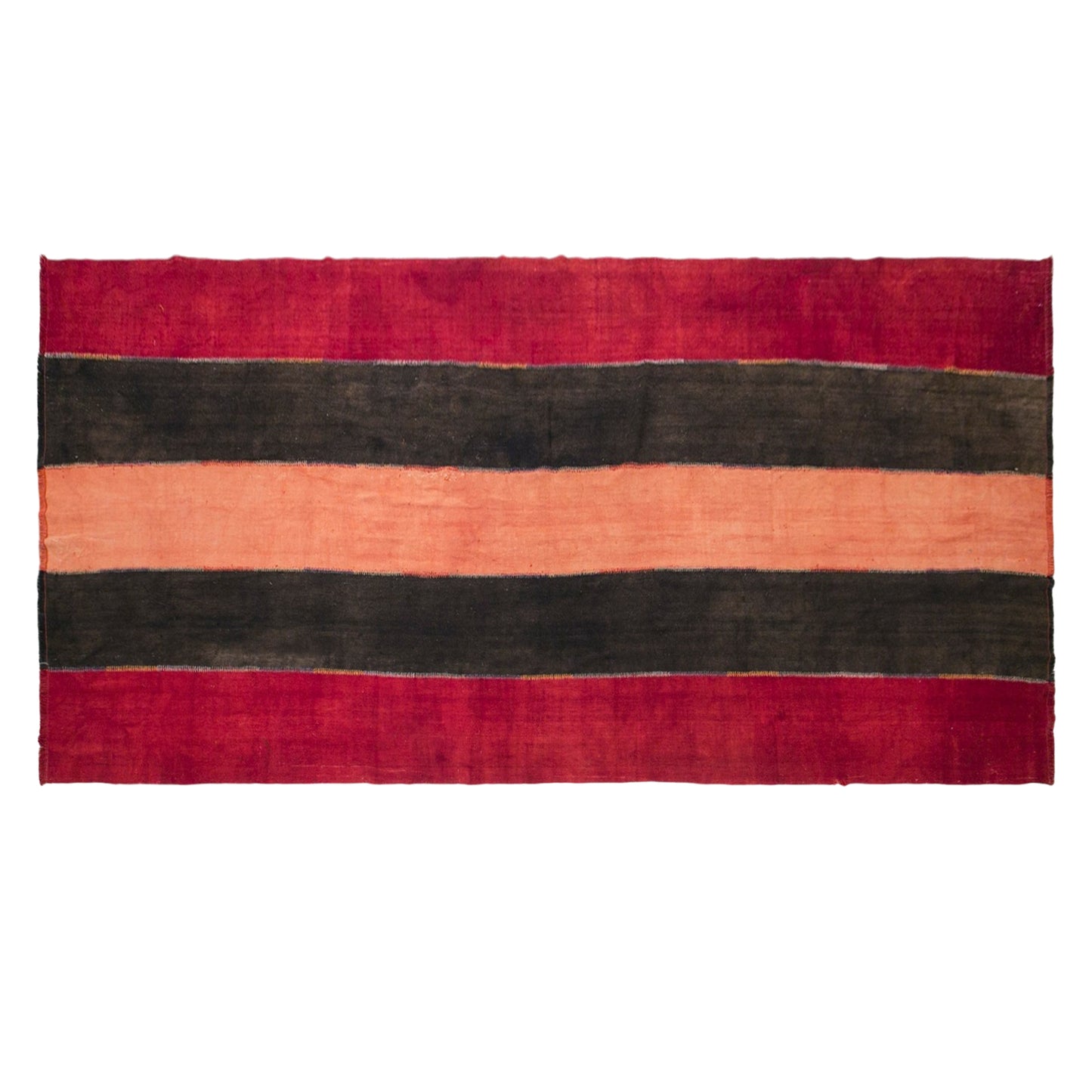 Vintage Turkish Curtain Kilim Rug, 6.7 x 16 ft, 205 x 480 cm, Handwoven Turkish Wool Kilim