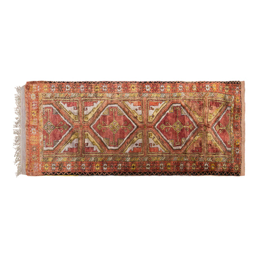 Vintage Konya Derbent Runner Rug, 123 × 355 cm / 4 x 11.6 ft Rug