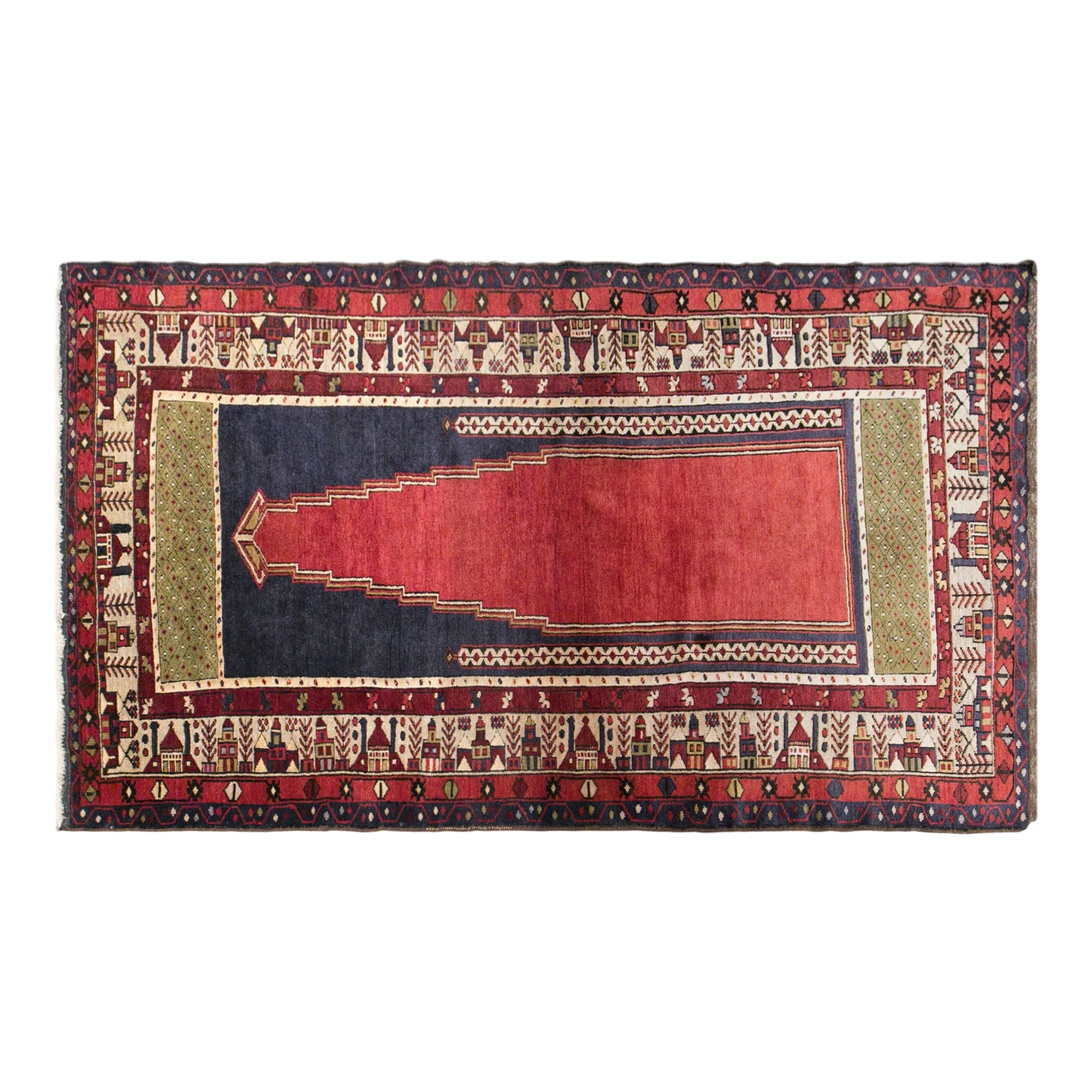 Vintage Konya Karapinar Rug, 140 × 245 cm / 4.6 x 8 ft Handmade Wool Rug