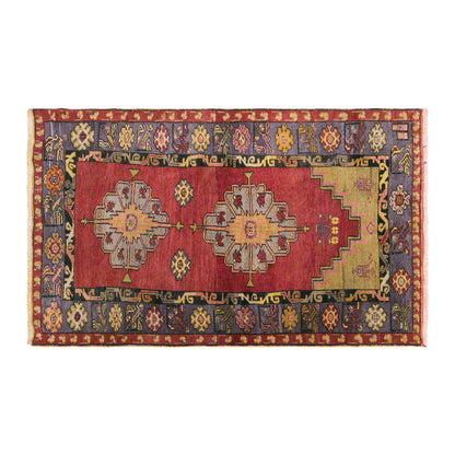Vintage Konya Sille Rug, 115 × 180 cm / 3.8 x 5.9 ft Handmade Wool Rug