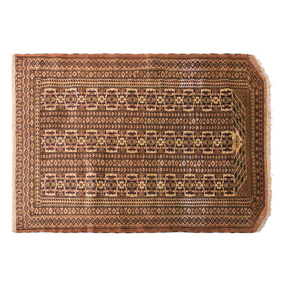 Vintage Turkmen Ersari Rug, 102 x 135 cm / 3.3 x 4.4 ft Handmade Wool Rug