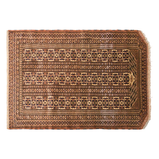 Vintage Turkmen Ersari Rug, 102 x 135 cm / 3.3 x 4.4 ft Handmade Wool Rug