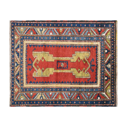 Vintage Caucasian Rug, 90 × 177 cm / 4.2 x 4.8 ft Handmade Wool Rug