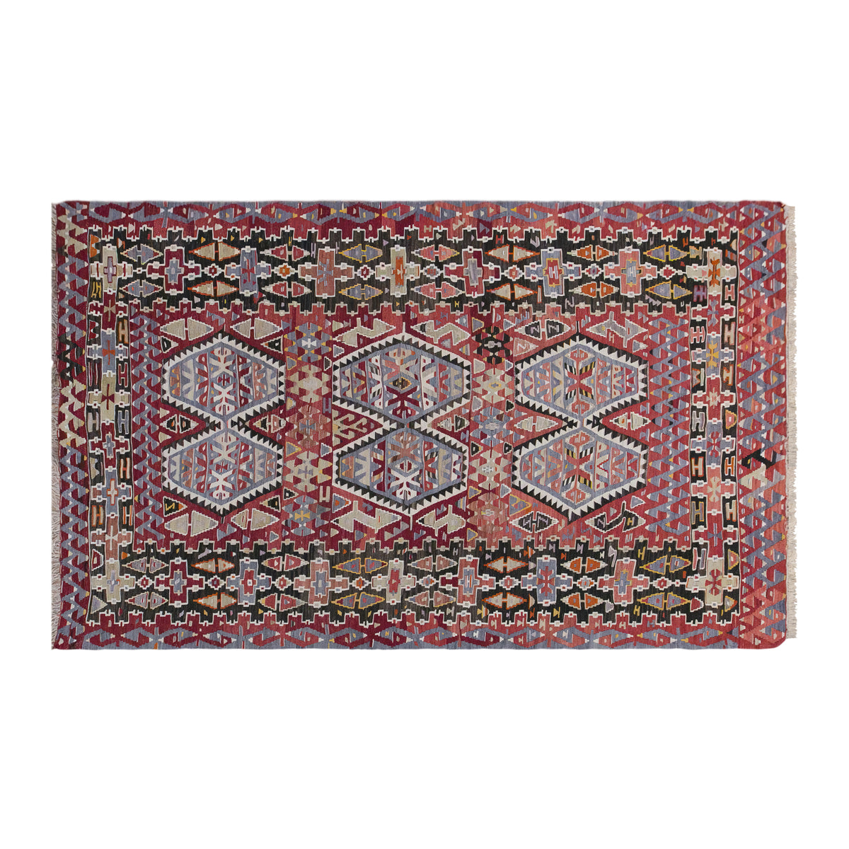Vintage Oushak Rug, 187 x 330 cm / 6.1 x 11 feet