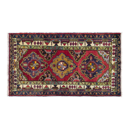 Vintage Konya Rug, 100 × 190 cm / 3.3 x 6.2 ft Handmade Wool Rug