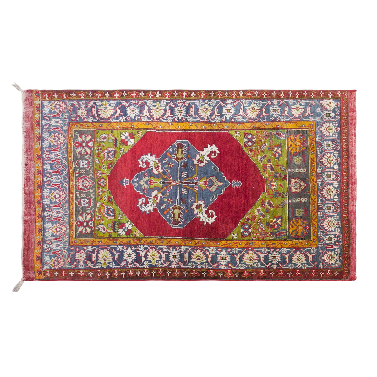Vintage Konya Karapinar Rug, 130 × 200 cm / 4.3 x 6.6 ft Handmade Wool Rug