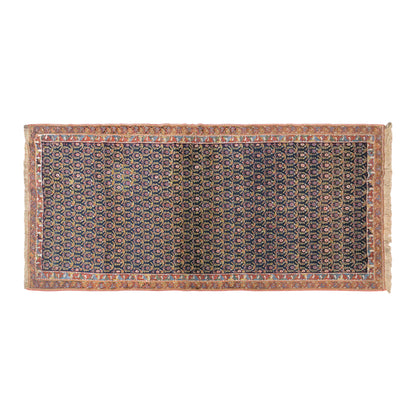 Vintage Handmade Wool Rug, 125 × 245 cm / 4.1 x 8 ft Traditional Floral Area Rug