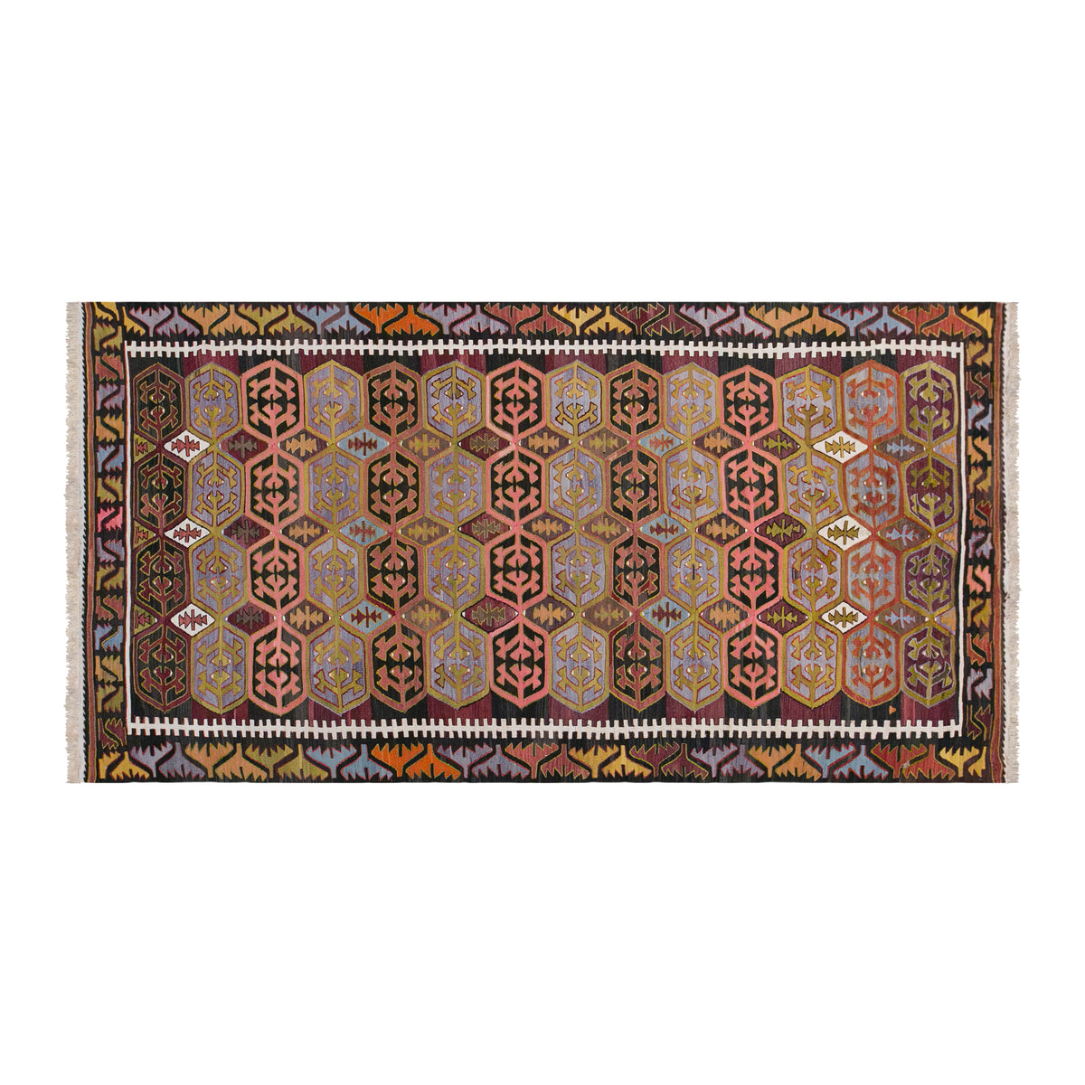 Vintage Sivrihisar Kilim, 165 x 350 cm / 5.4 x 11 feet