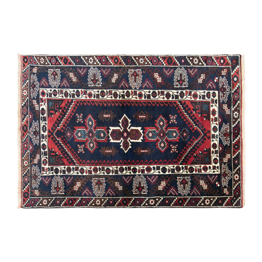 Vintage Dosemealti Nomadic Rug, 132 × 200 cm / 4.3 x 6.6 ft Handmade Wool Rug
