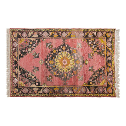 Vintage Konya Sille Rug, 98 × 150 cm / 3.2 x 4.9 ft Handmade Wool Rug