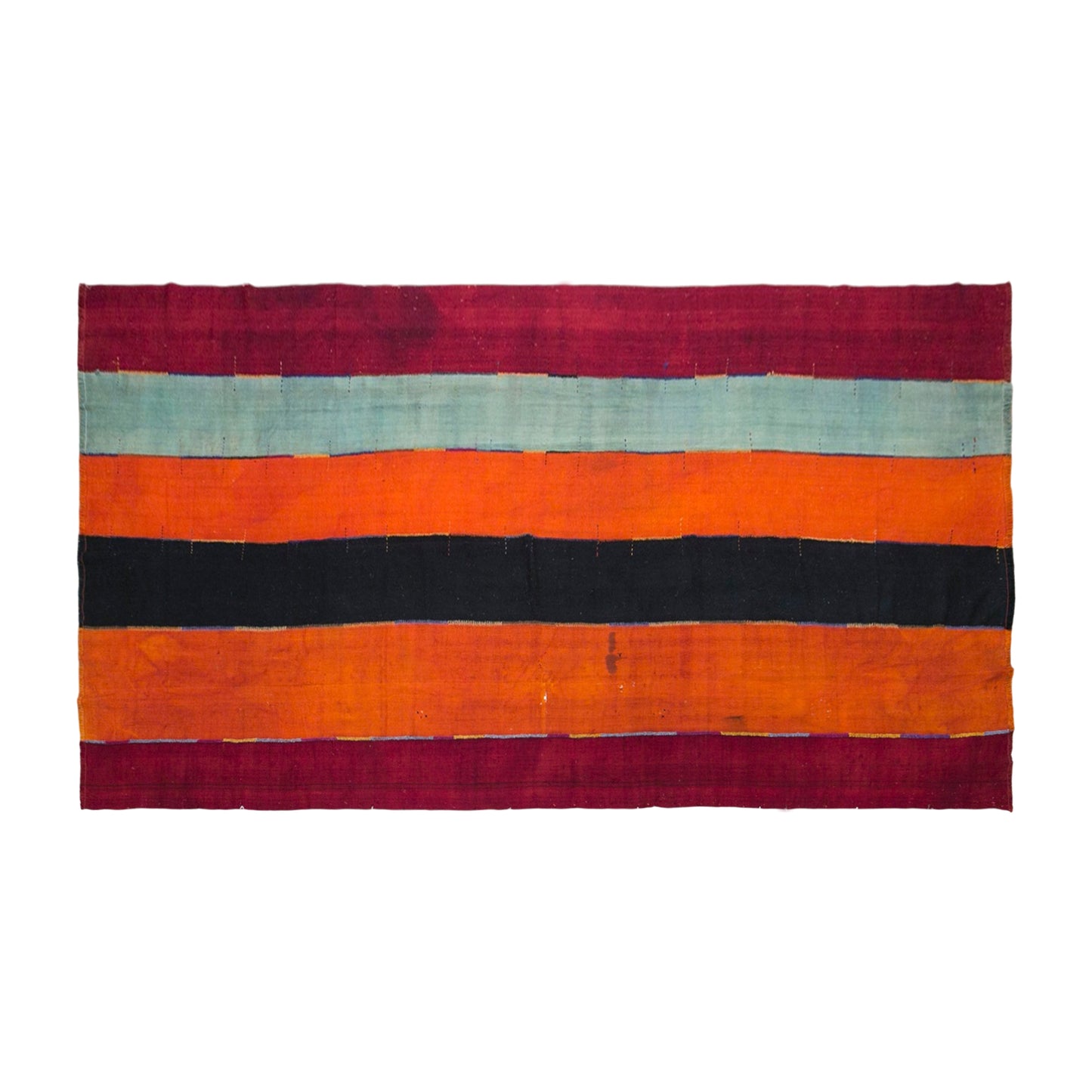 Vintage Turkish Curtain Kilim Rug, 7.1 x 15 ft, 215 x 455 cm, Handwoven Turkish Wool Kilim