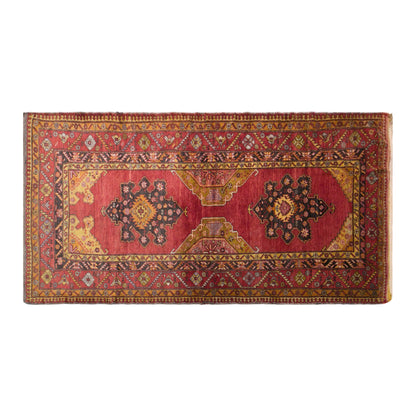 Vintage Konya Derbent Rug, 150 × 320 cm / 4.9 x 10 ft Rug, Handmade Wool Turkish Rug