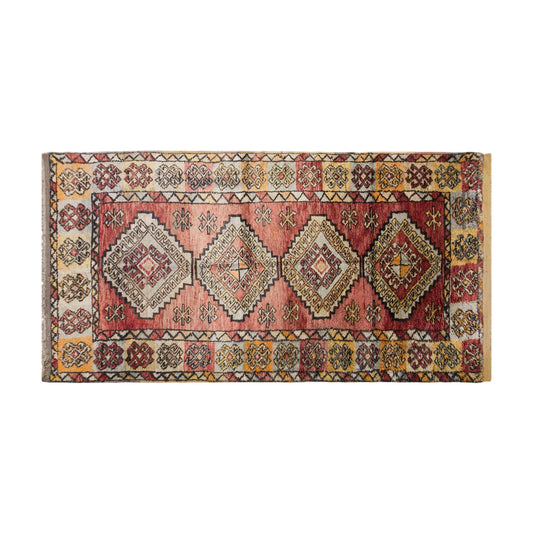 Vintage Konya Tulu Rug, 130 × 340 cm / 4.3 x 11 ft Rug, High Pile Turkish Wool Yatak Halisi
