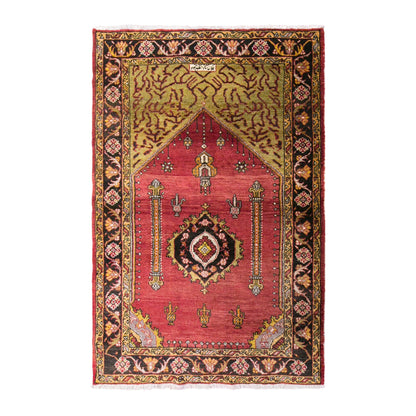Vintage Konya Sille Rug, 117 × 175 cm / 3.8 x 5.7 ft Handmade Wool Rug