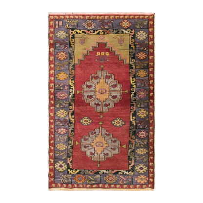Vintage Konya Sille Rug, 115 × 180 cm / 3.8 x 5.9 ft Handmade Wool Rug