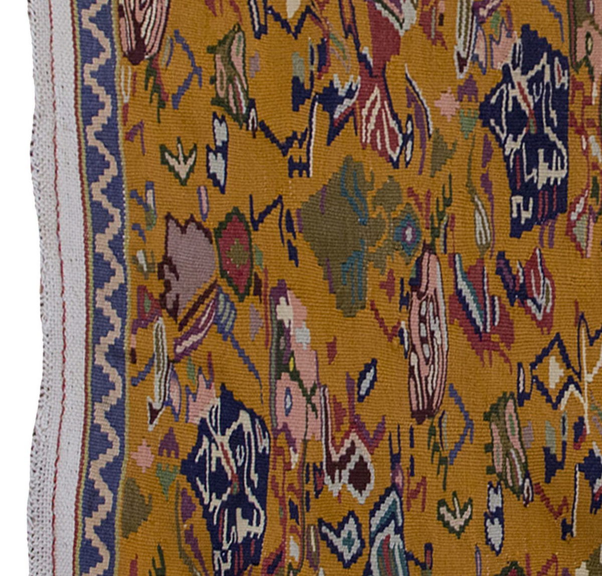 Vintage Kilim Rug,Kayseri Kilim 2'2" x 3'3" feet 67 x 100 cm