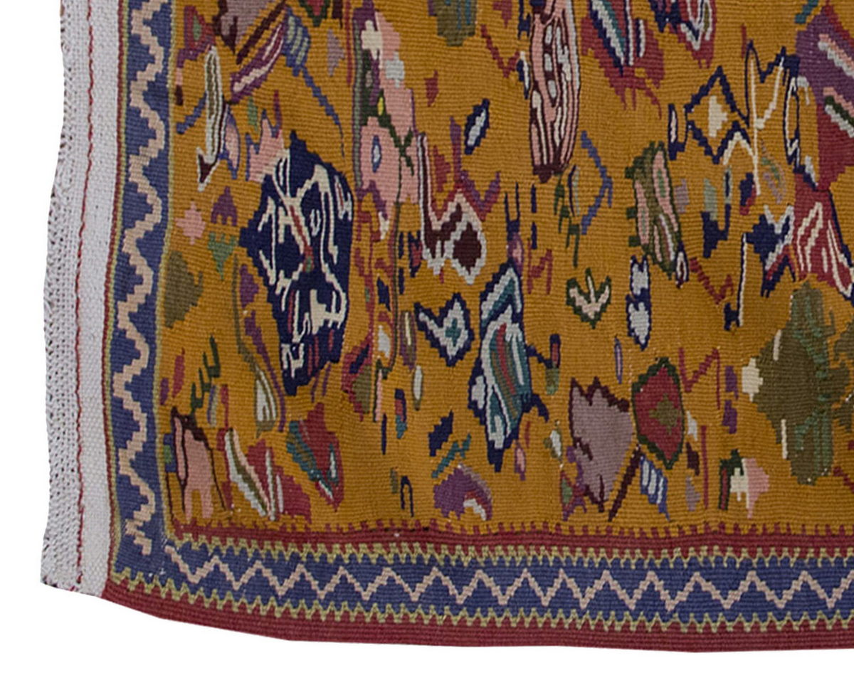 Vintage Kilim Rug,Kayseri Kilim 2'2" x 3'3" feet 67 x 100 cm