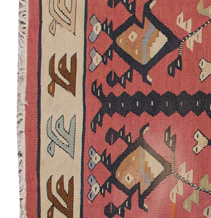 Vintage Kilim Rug,BesarabianKilim 2'4" x 4'6" feet 71 x 137 cm