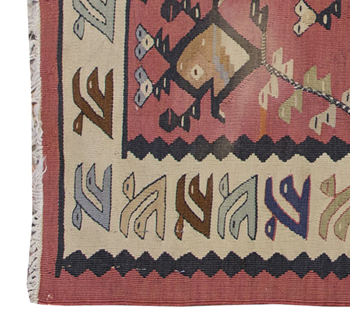Vintage Kilim Rug,BesarabianKilim 2'4" x 4'6" feet 71 x 137 cm