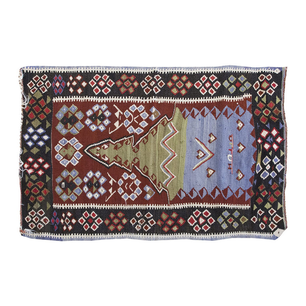 Vintage Kilim Rug,Konya Kilim 2'5" x 4" feet 73 x 118 cm