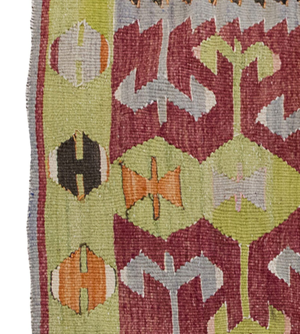 Vintage Kilim Rug,Denizli Kilim 2'6" x 3'3" feet 76 x 100 cm