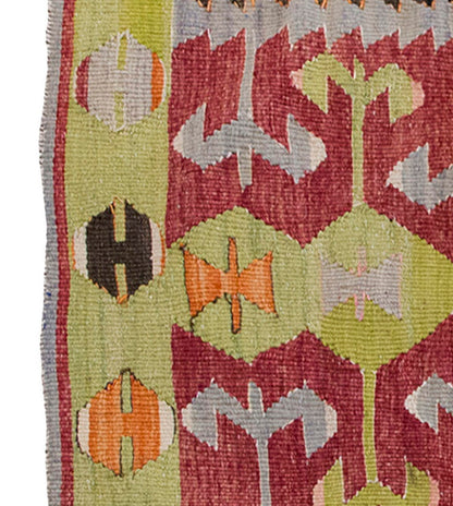 Vintage Kilim Rug,Denizli Kilim 2'6" x 3'3" feet 76 x 100 cm