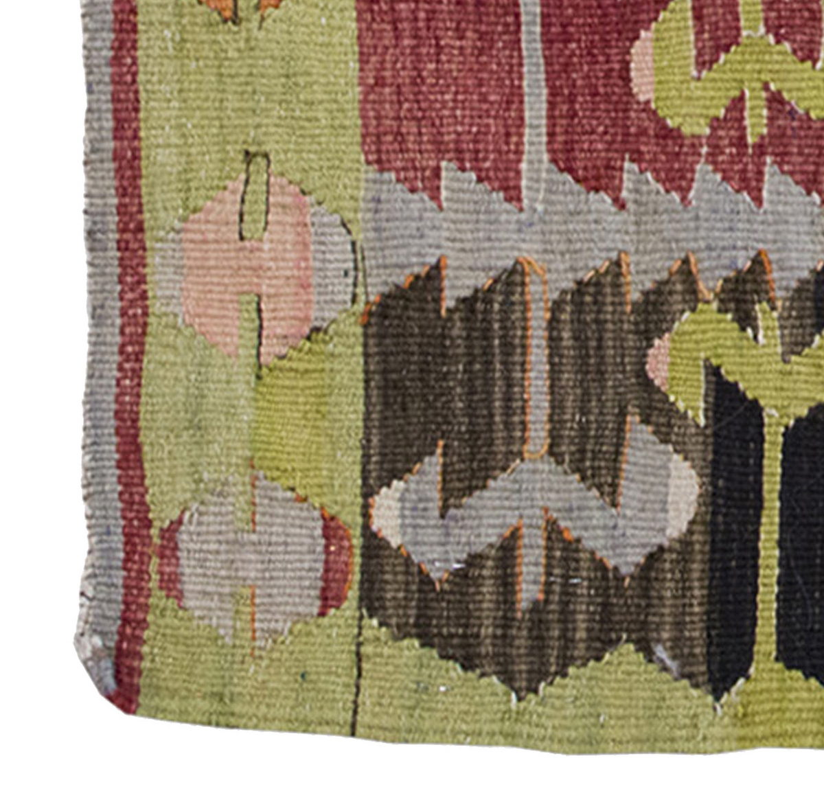 Vintage Kilim Rug,Denizli Kilim 2'6" x 3'3" feet 76 x 100 cm
