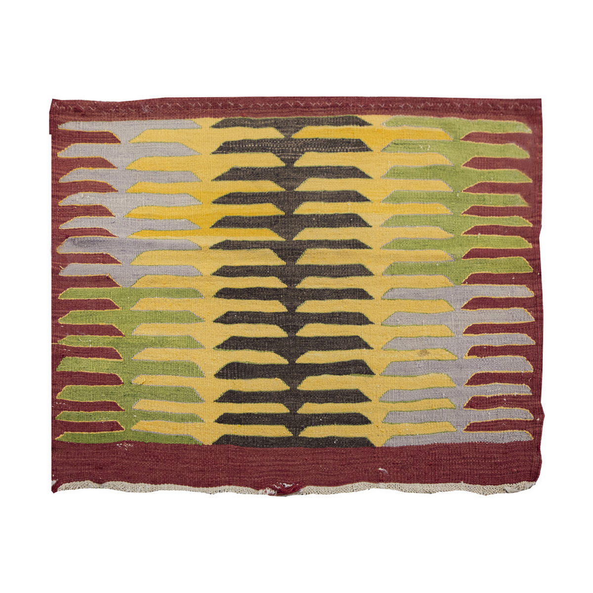 Vintage Bodrum Milas Kilim Rug, South West Part of Turkey Kilim 2'7" x 3'1" feet 80 x 95 cm