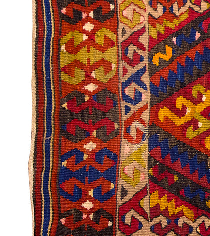 Vintage Kilim Rug,Fethiye Kilim 2'7" x 3'7" feet 78 x 110 cm