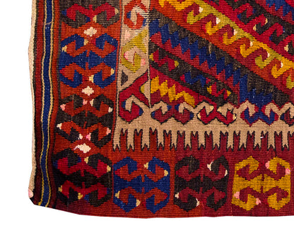 Vintage Kilim Rug,Fethiye Kilim 2'7" x 3'7" feet 78 x 110 cm