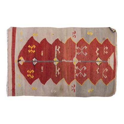 Vintage Kilim Rug,Denizli Kilim 2'7" x 3'8" feet 80 x 113 cm