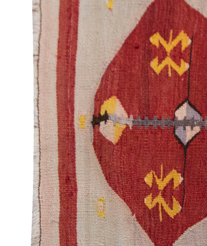 Vintage Kilim Rug,Denizli Kilim 2'7" x 3'8" feet 80 x 113 cm