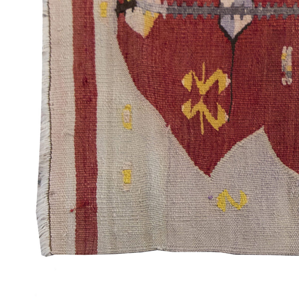 Vintage Kilim Rug,Denizli Kilim 2'7" x 3'8" feet 80 x 113 cm