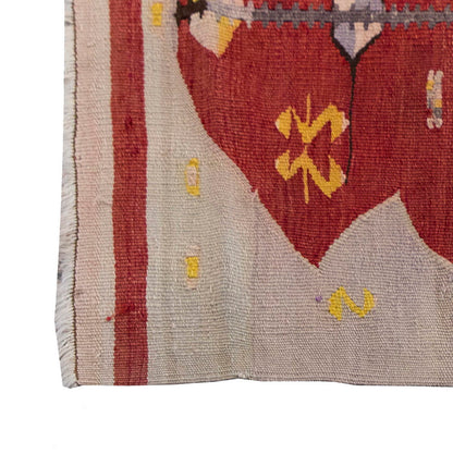 Vintage Kilim Rug,Denizli Kilim 2'7" x 3'8" feet 80 x 113 cm