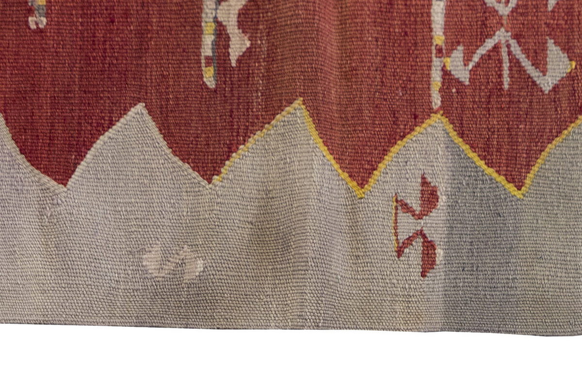 Vintage Kilim Rug,Denizli Kilim 2'7" x 3'8" feet 80 x 113 cm