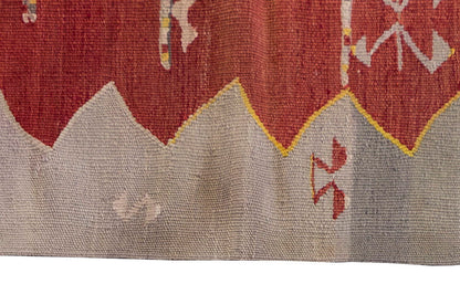 Vintage Kilim Rug,Denizli Kilim 2'7" x 3'8" feet 80 x 113 cm