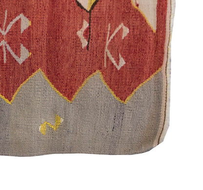 Vintage Kilim Rug,Denizli Kilim 2'7" x 3'8" feet 80 x 113 cm