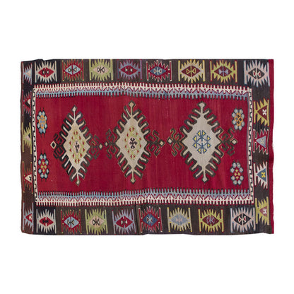Vintage Kilim Rug,Kayseri Kilim 2'7" x 4'7" feet 78 x 140 cm