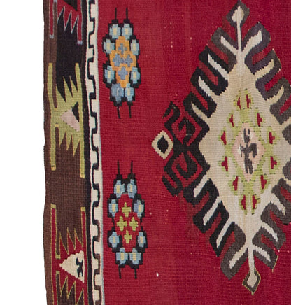 Vintage Kilim Rug,Kayseri Kilim 2'7" x 4'7" feet 78 x 140 cm