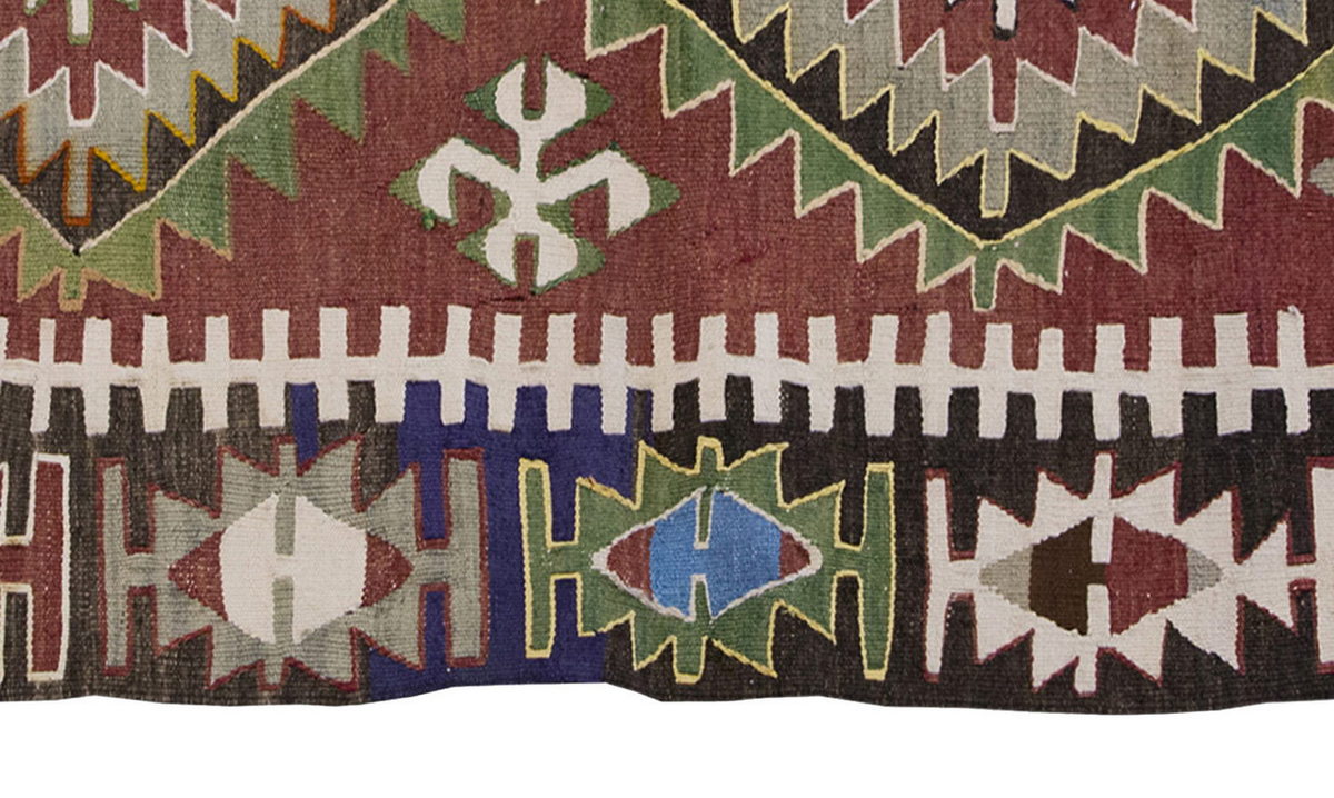 Vintage Kilim Rug,Denizli Kilim 2'7" x 5" feet 78 x 147 cm