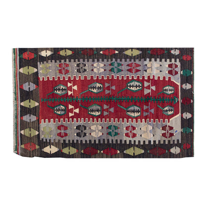 Vintage Kilim Rug,Denizli Kilim 2'8" x 4'5" feet 81 x 135 cm