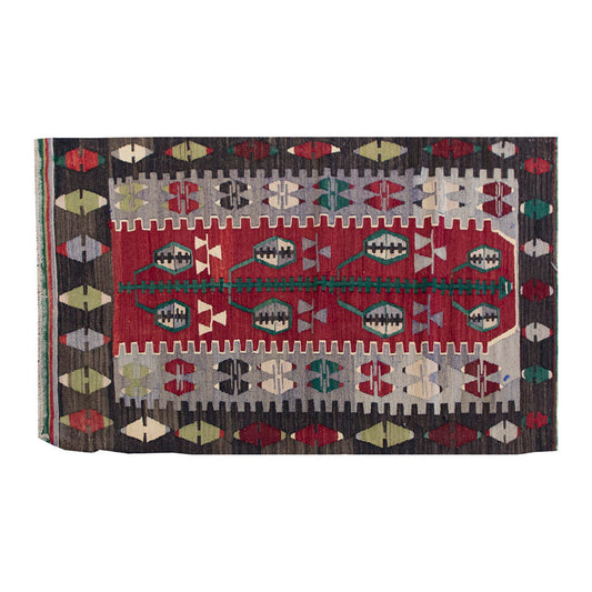 Vintage Kilim Rug,Denizli Kilim 2'8" x 4'5" feet 81 x 135 cm