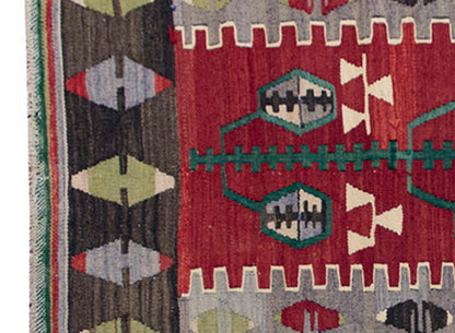Vintage Kilim Rug,Denizli Kilim 2'8" x 4'5" feet 81 x 135 cm