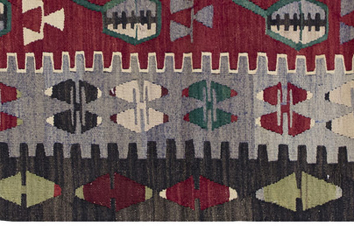 Vintage Kilim Rug,Denizli Kilim 2'8" x 4'5" feet 81 x 135 cm