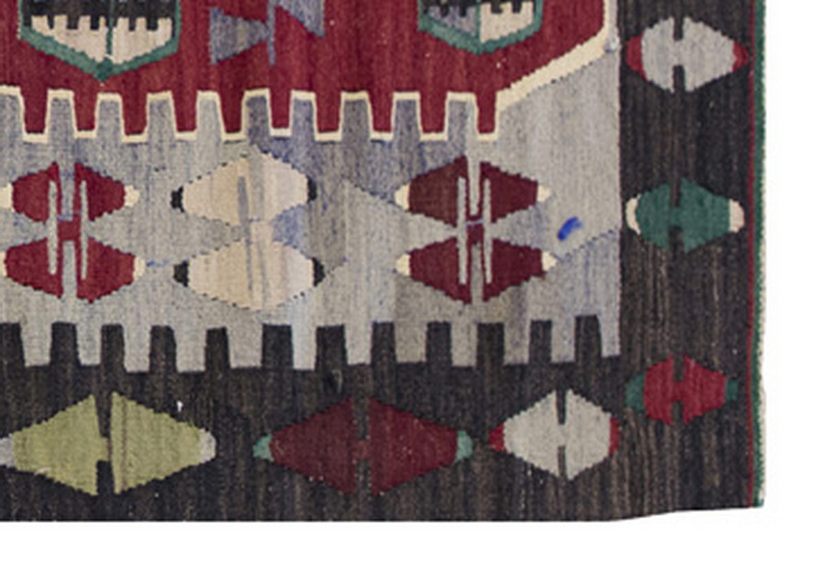 Vintage Kilim Rug,Denizli Kilim 2'8" x 4'5" feet 81 x 135 cm