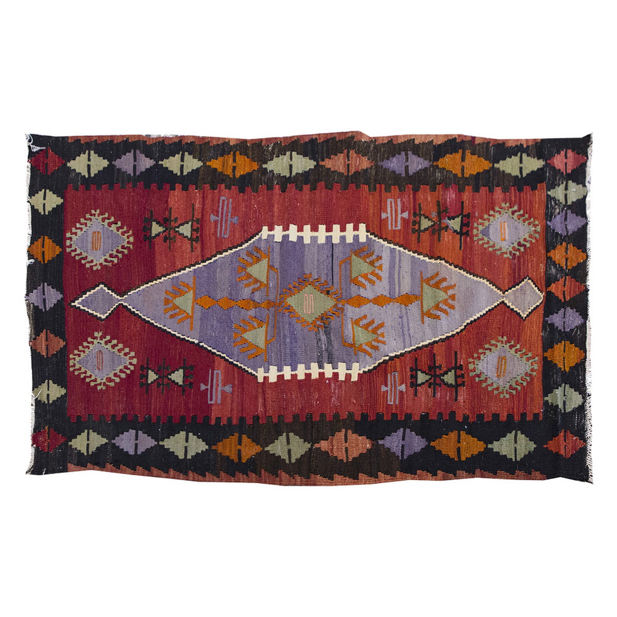 Vintage Kilim Rug,Emirdağ Kilim 2'8" x 4'8" feet 82 x 143 cm