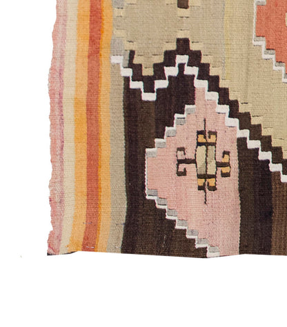 Vintage Kilim Rug, Oushak Area Kilim 2'8" x 5'7" feet 82 x 170 cm